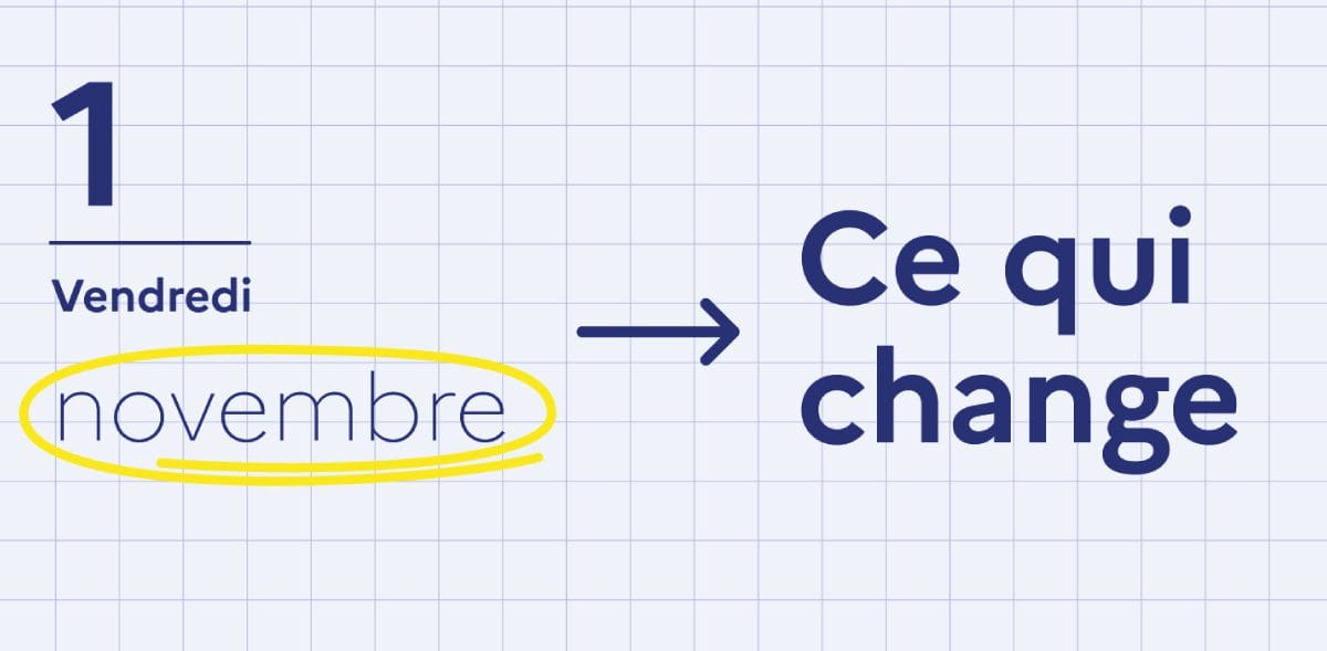 Ce qui change au 1er novembre 2024