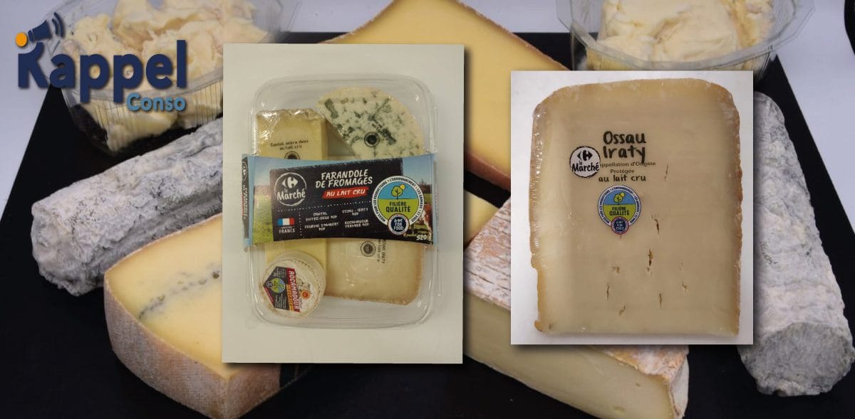 Rappel de produit : Plateau de fromages au lait cru FQC 520G ET Ossau Iraty au lait cru FQC