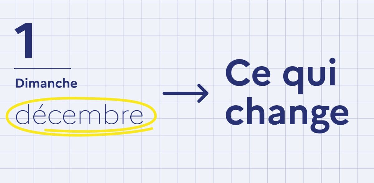 Ce qui change au 1er décembre 2024