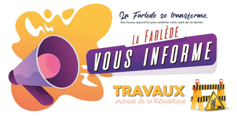 Travaux l'avenue de la république à La Farlède